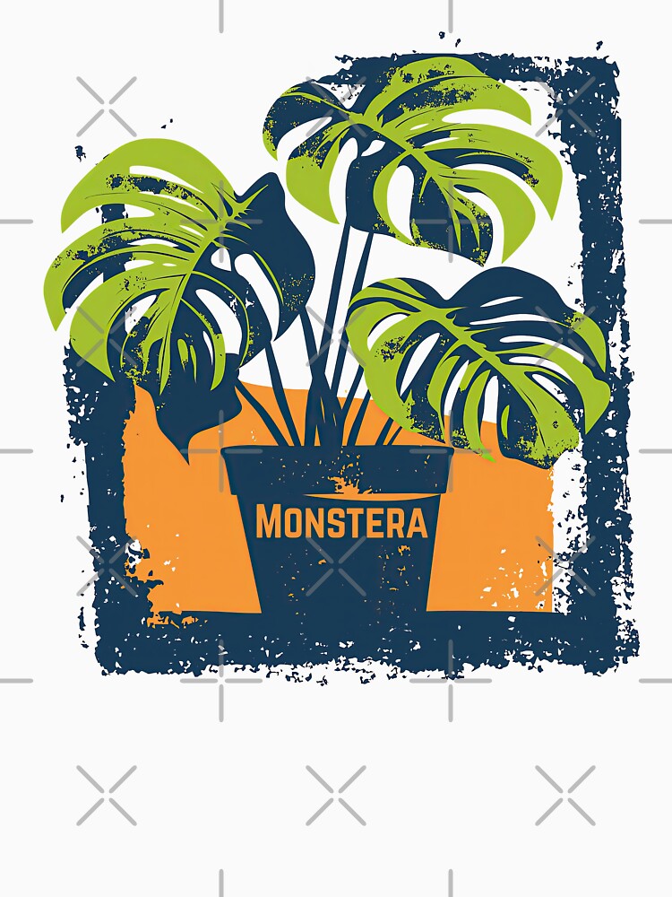 Monstera Deliciosa Potted Plant – Minimal Boho Botanical Art Print by SavinMercantile