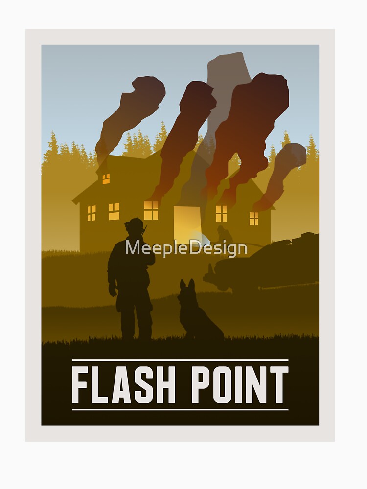 Flash Point - Board Games - Minimalist Travel Poster Style - Board Game Art by MeepleDesign