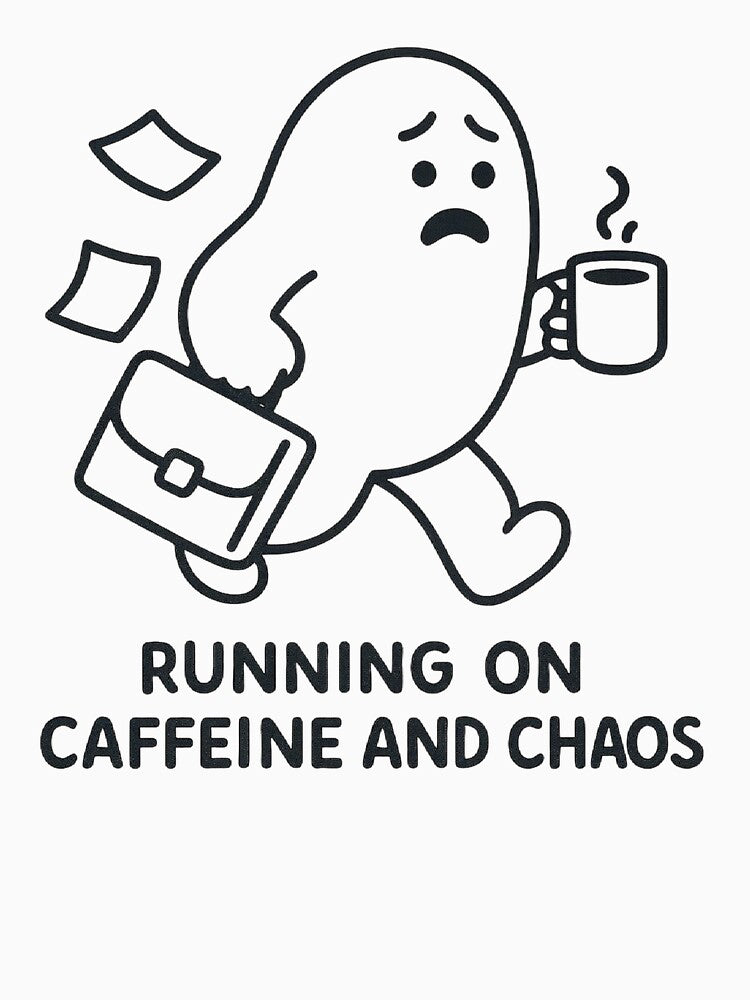 Running on Caffeine and Chaos – Funny Chaos Minimalist Blob by HolysticDesigns