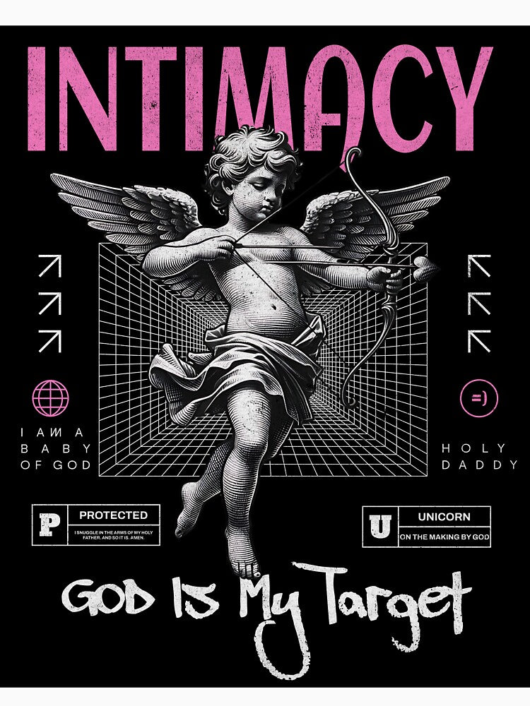 Intimacy With God – Divine Target Love Funny Angel by AATGShop