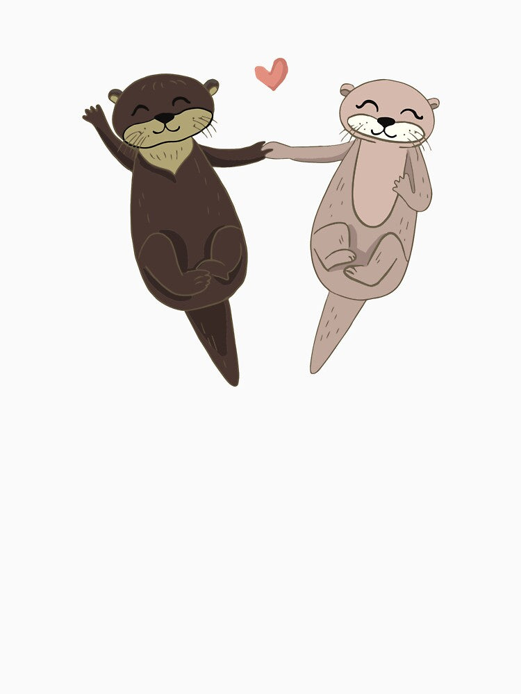 Otters Holding Hands by Epixsphere