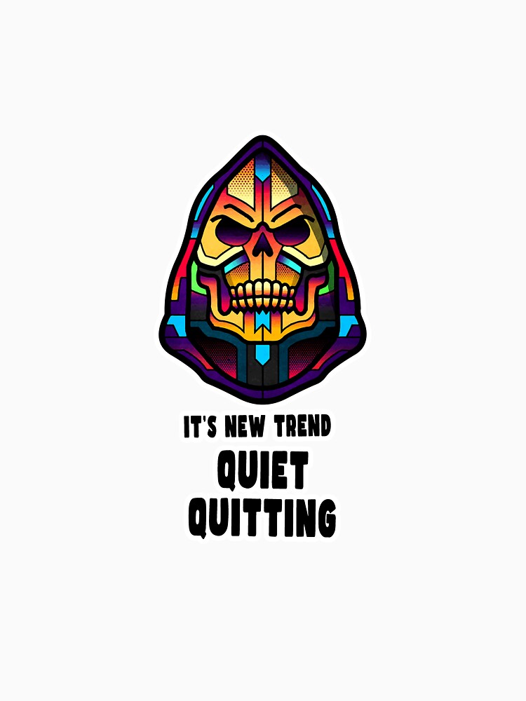 Quiet Quitting Hoodie Skull by PodiShawna