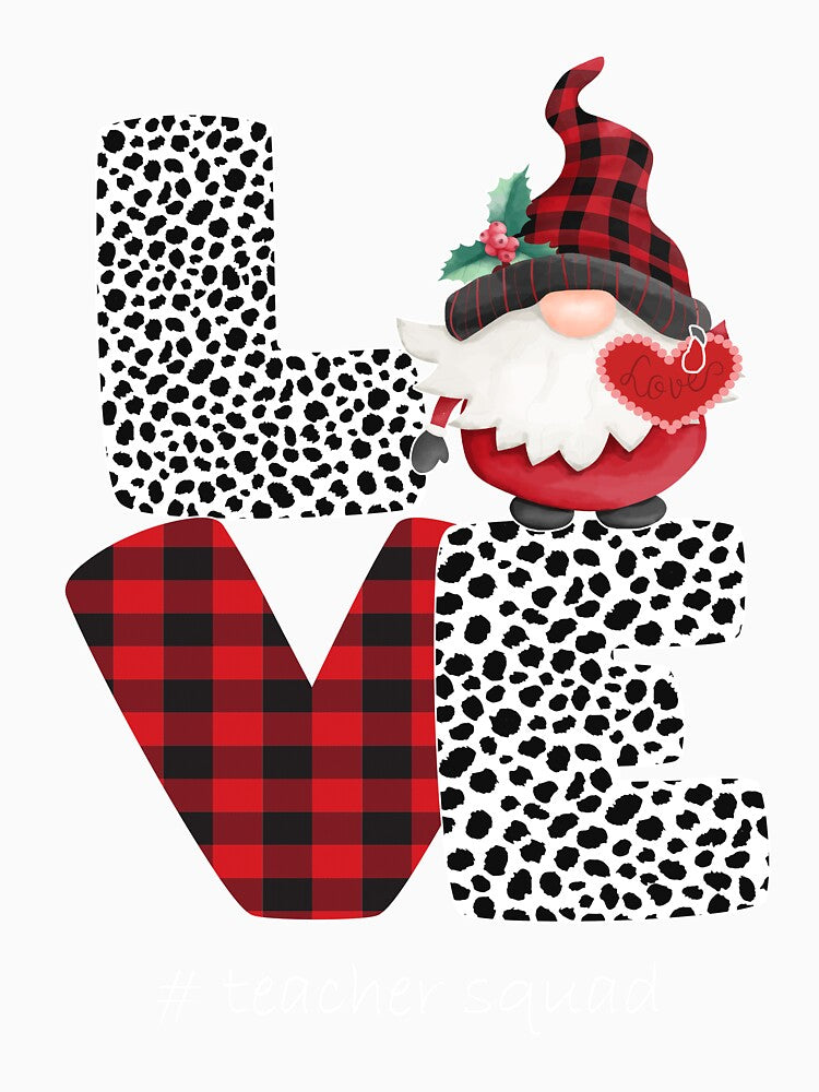 Love Gnome Teacher Squad Happy Valentine Gnome Teacher 2022 by zakeystore