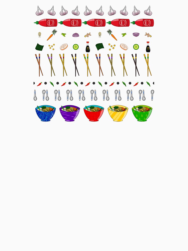 colourful ramen pattern by little-lyon