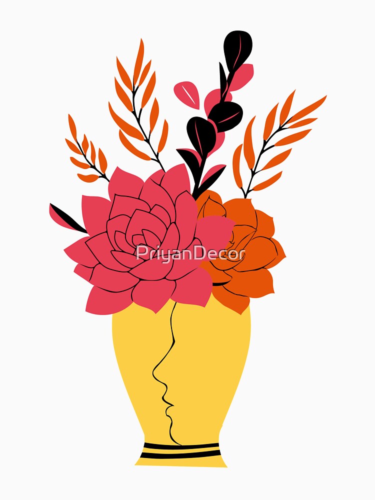 Face Pot Flowers Houseplant by PriyanDecor