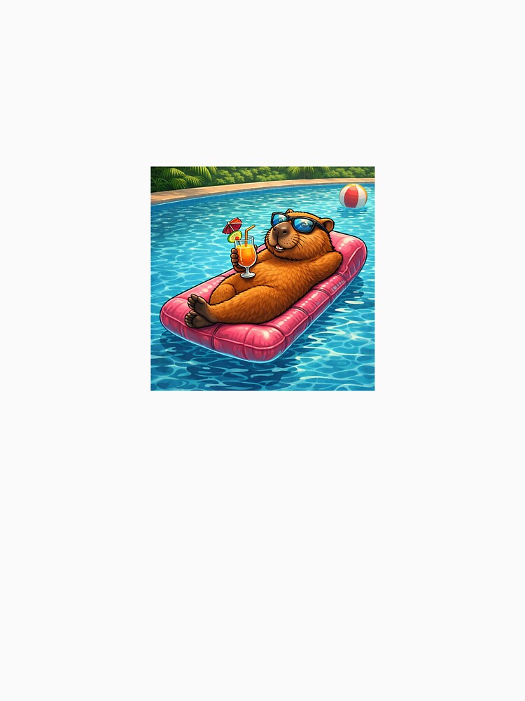Chilling Capybara in its pool by PikyBananArtist