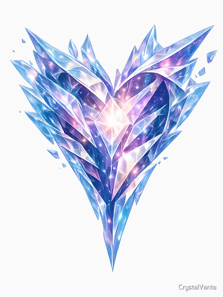 Radiant Cosmic Crystal Heart Astral Gemstone by CrystalVanta