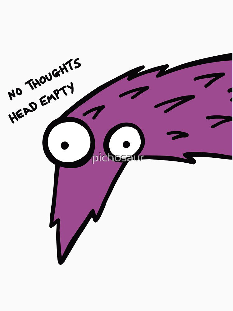 Worm on a String "No Thoughts, Head Empty" (Purple) by pichosaur