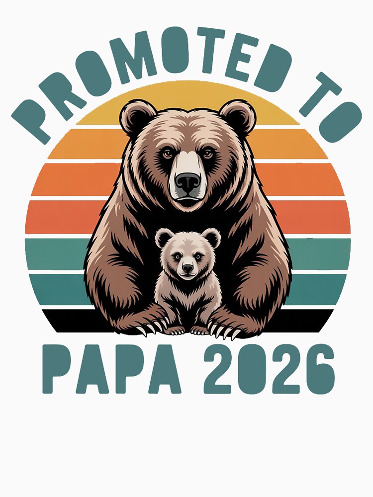 Dad To Be 2026 Retro Bear Family Graphic by QuiteOrbit