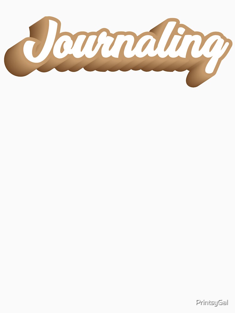 Journaling word in coffee color by PrintsyGal