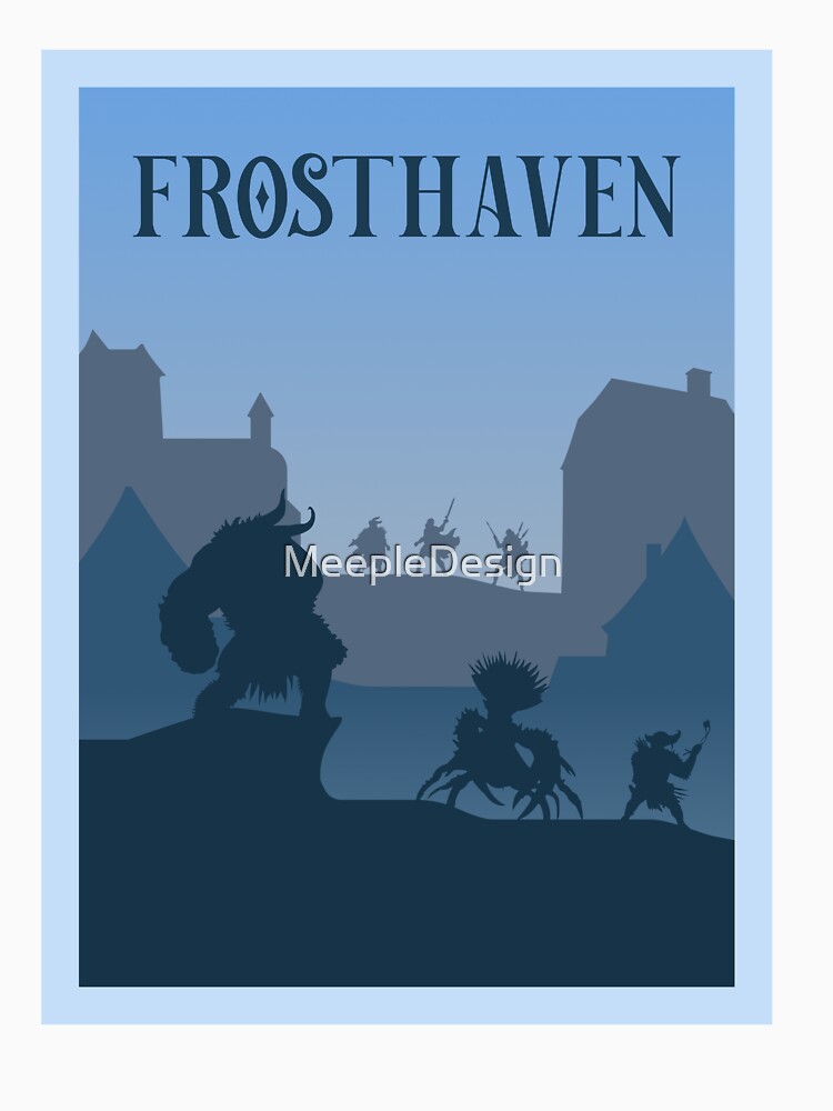 Frosthaven - Board Games - Minimalist Travel Poster Style - Board Game Art by MeepleDesign