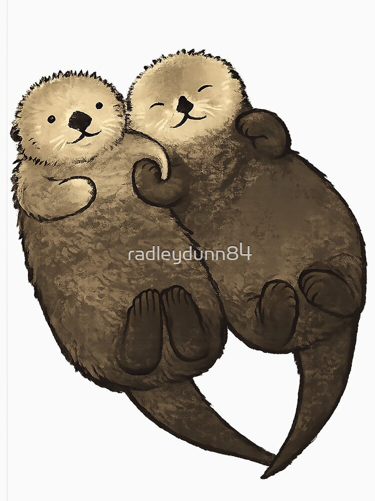 Significant Otters Holding Hands by radleydunn84