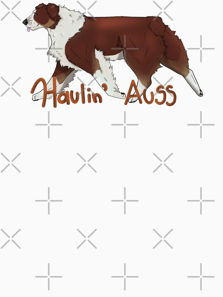 Haulin Auss Australian Shepherd Aussie - Red Tri Pet Gift by UptownMuttCreations