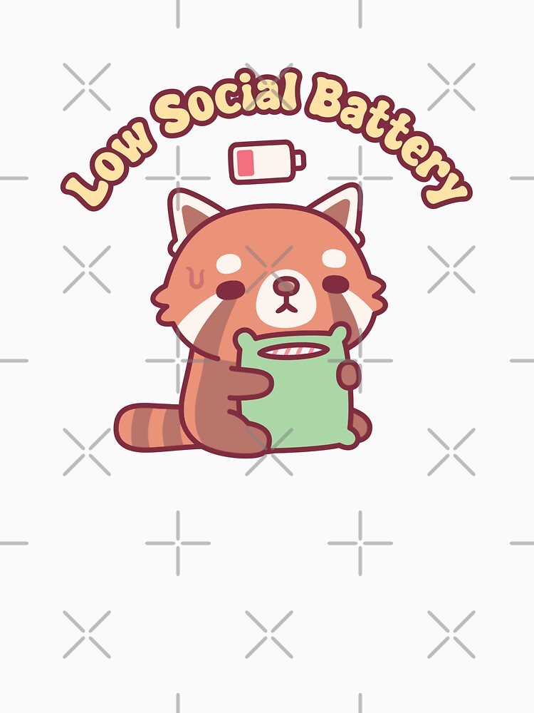 Cute Red Panda Born With Low Social Battery by rustydoodle