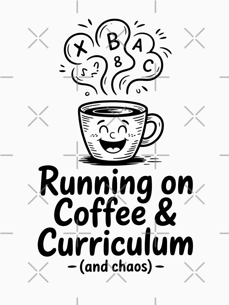 Running on Coffee, Curriculum, and Chaos – Funny Teacher Design by MonkiFlipp