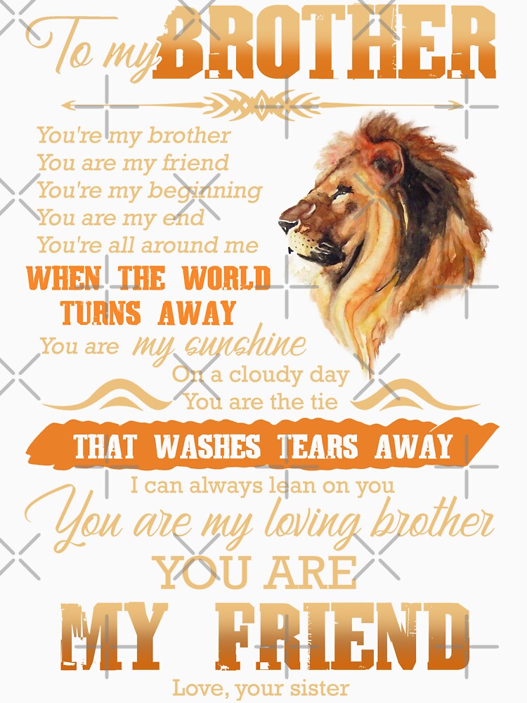 To My Brother - Lion - You Are My Friend by JanArt65