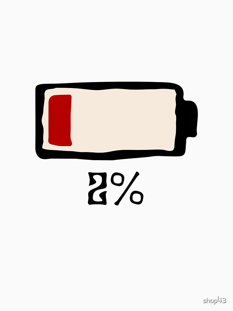 Social Battery 2% Remaining Funny Shirt by shop43