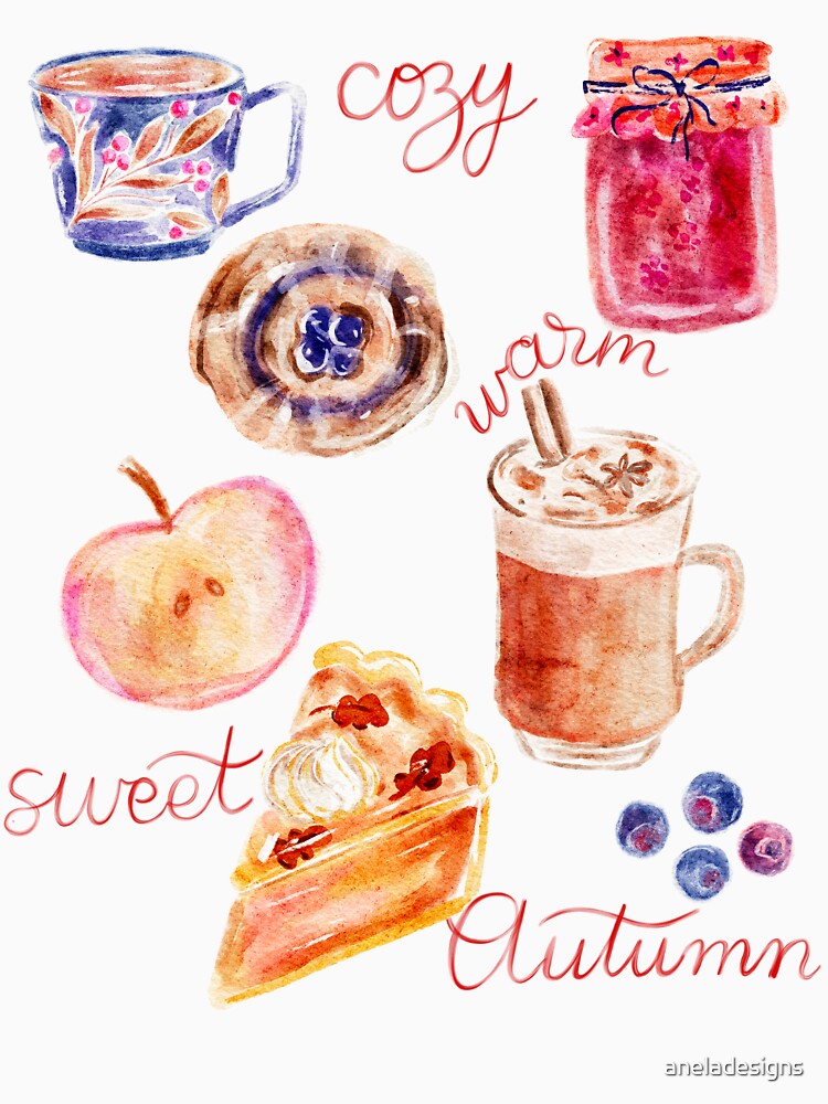 Cozy Autumnal Traditional Sweets and Drinks by aneladesigns