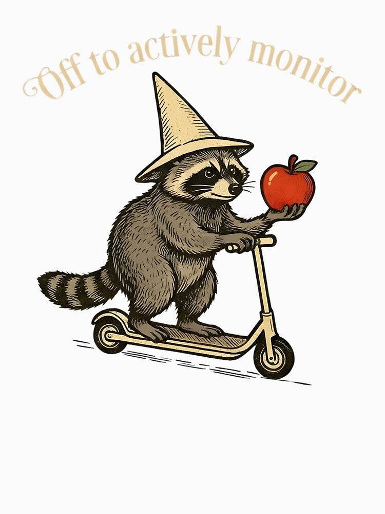 Off to Actively Monitor Funny Teacher Raccoon by VGAfanatic