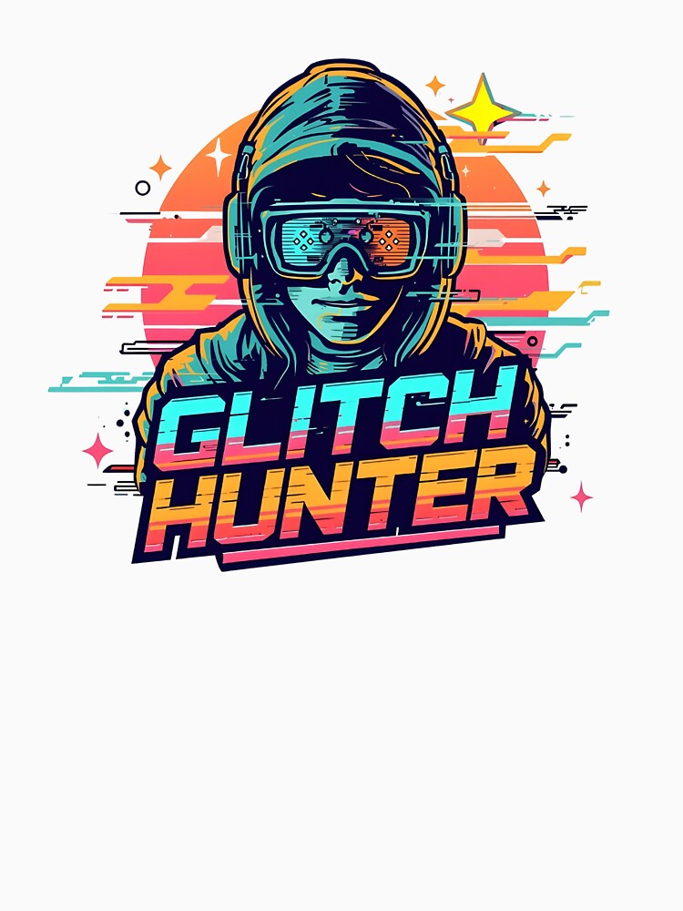Glitch Hunter Gamer – Retro Futuristic Gaming Art by PHRASEandSTYLE