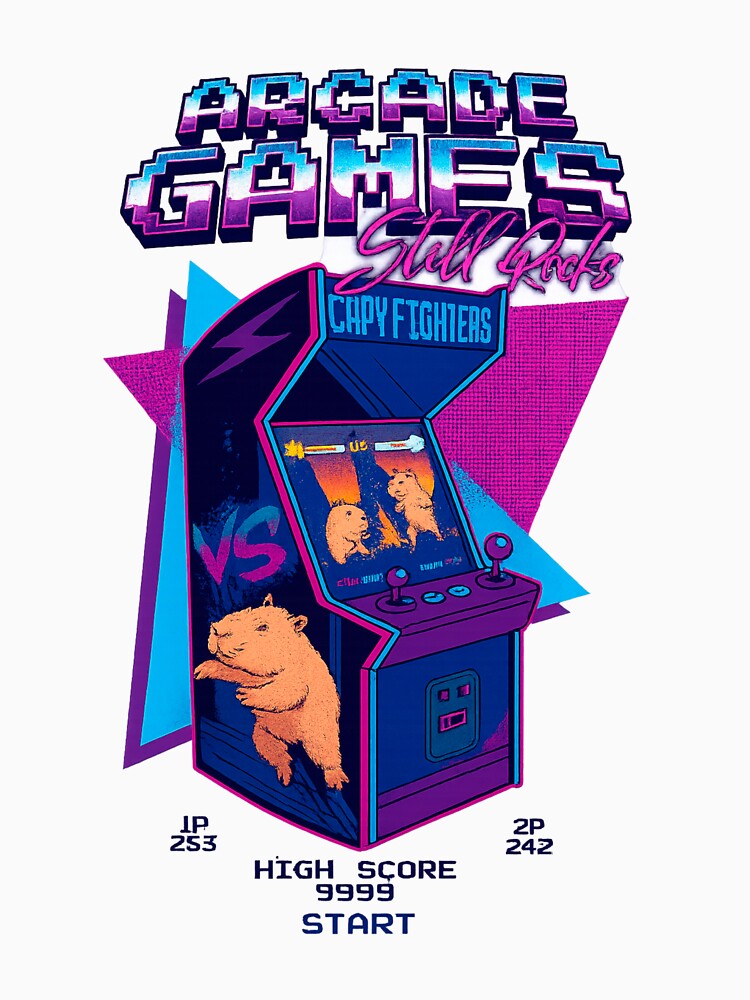 Arcade Games Capybara Fighters – Retro Gaming Vaporwave Design by CleanQuotes