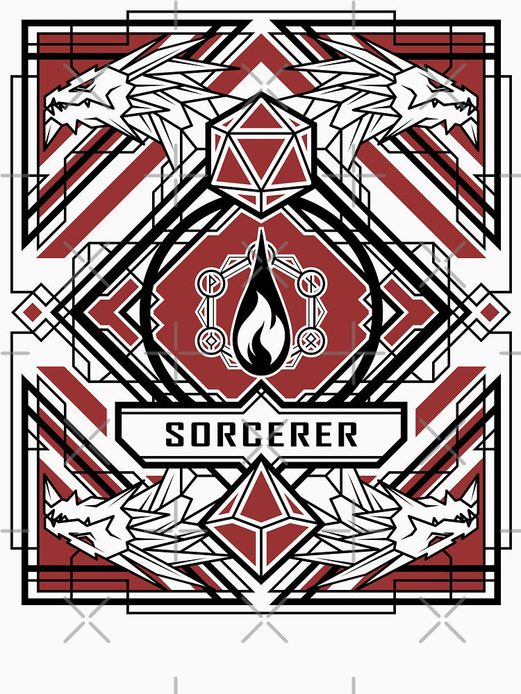 Sorcerer character class Dungeons and Dragons art dnd gifts by FantasyCaveS