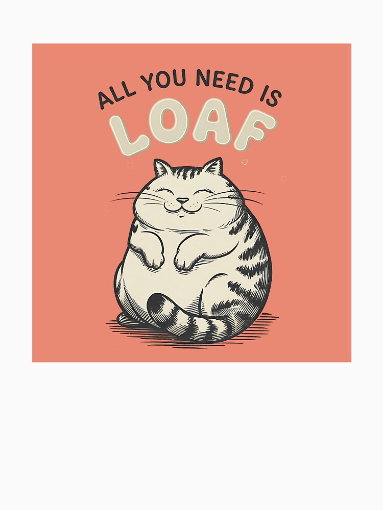 All You Need Is Loaf | Funny Chubby Cat Pun by artandwaves