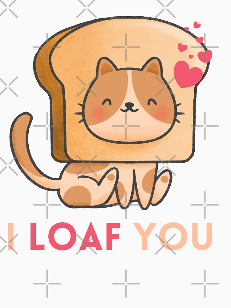 I Loaf You Cute Cat with Bread by quinellie