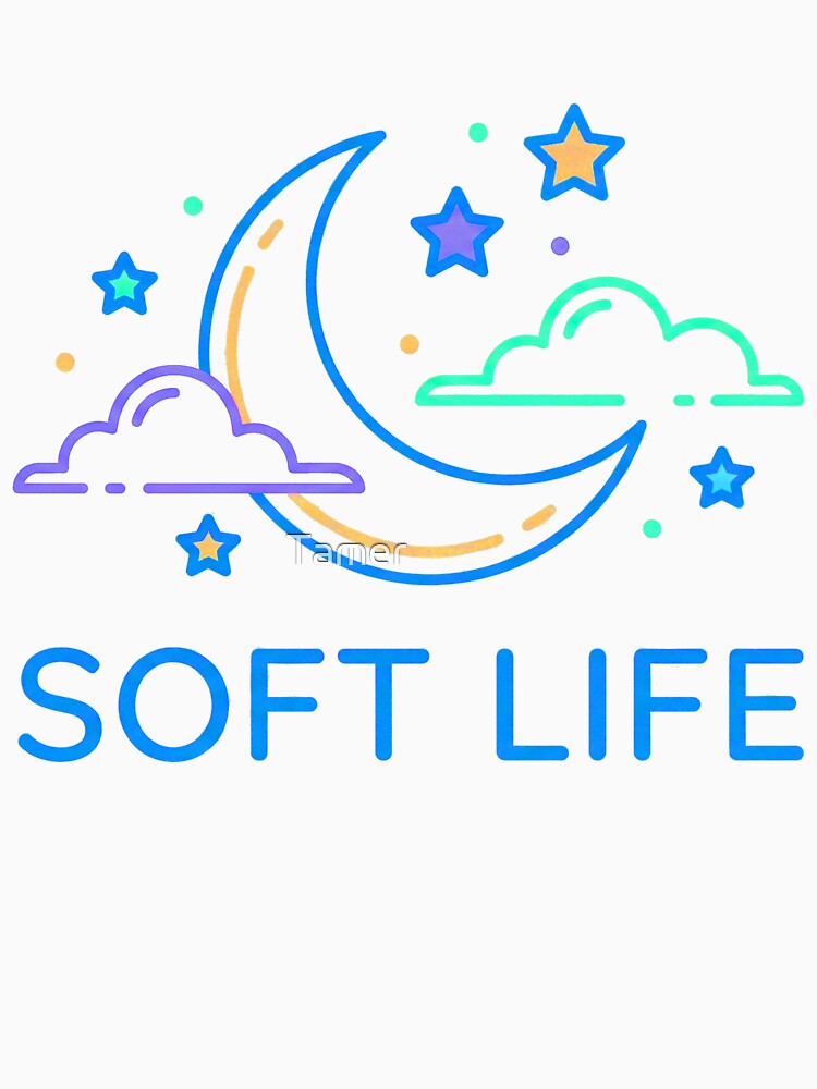Soft Life Minimalist Moon & Stars Pastel Aesthetic by Tamer ⭐⭐⭐⭐⭐