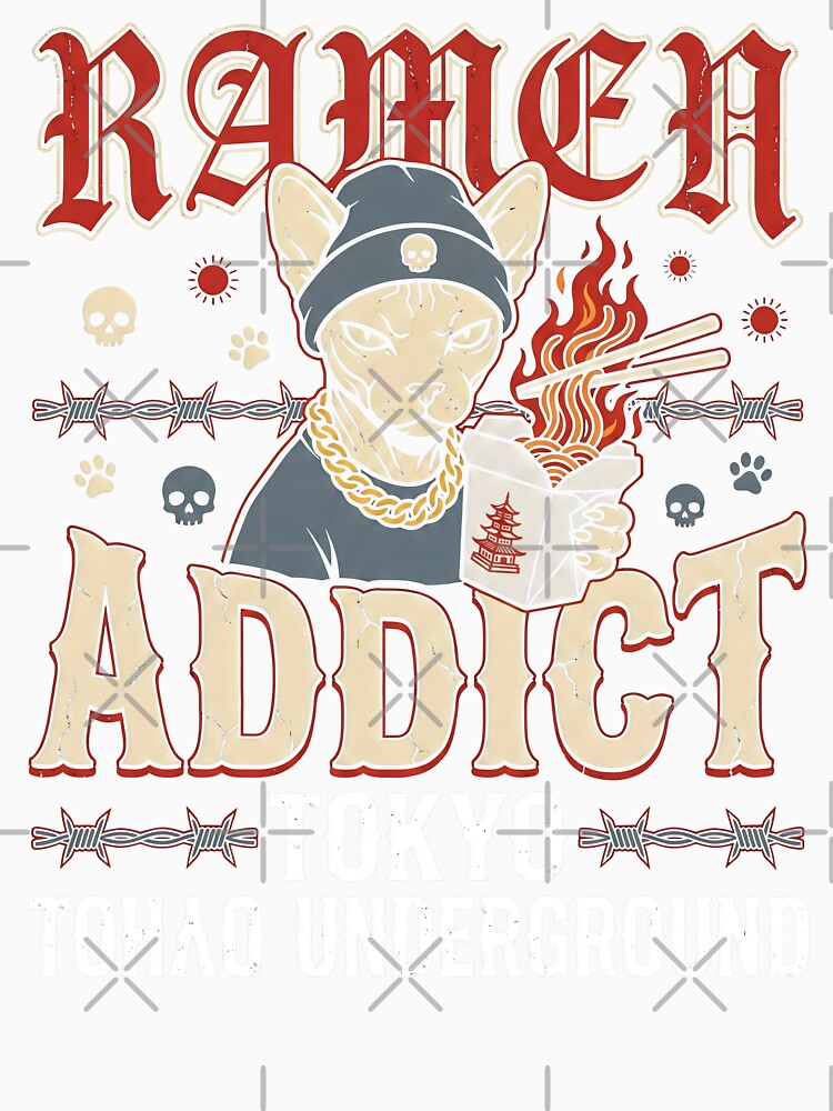 Ramen Addict Tokyo Cat by Emmatshirt1