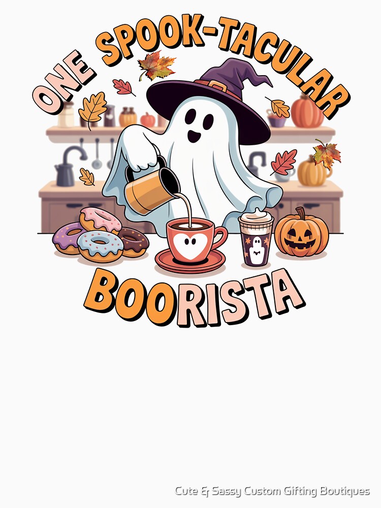 Halloween Boorista Funny Ghost Coffee Lover Barista by Cute & Sassy Custom Gifting Boutiques