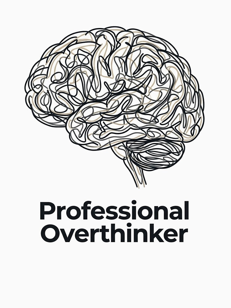 Professional Overthinker Funny Introvert Design by Quiet Mode Studio