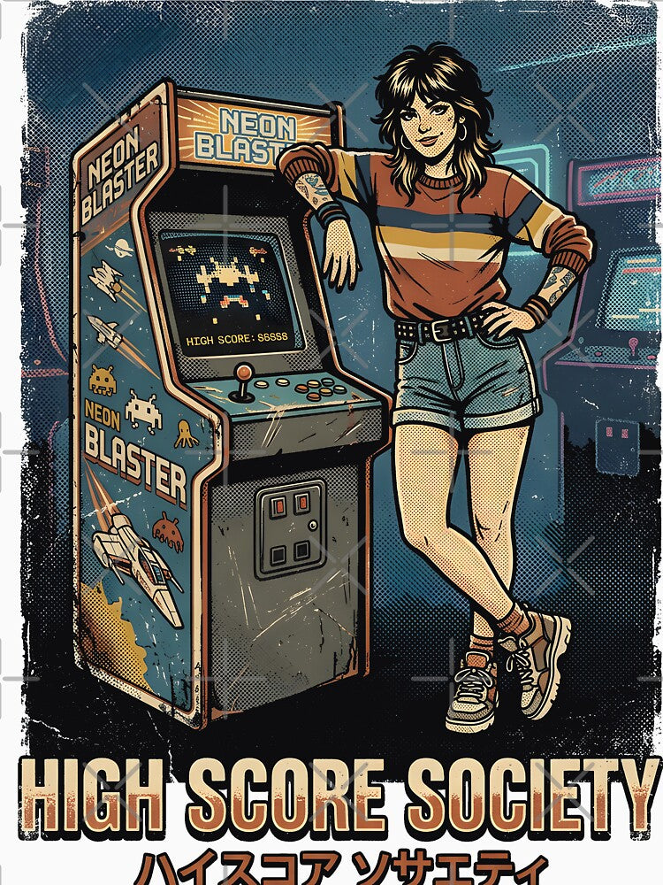 High Score Society – Vintage Arcade Streetwear by Dhenin Studio