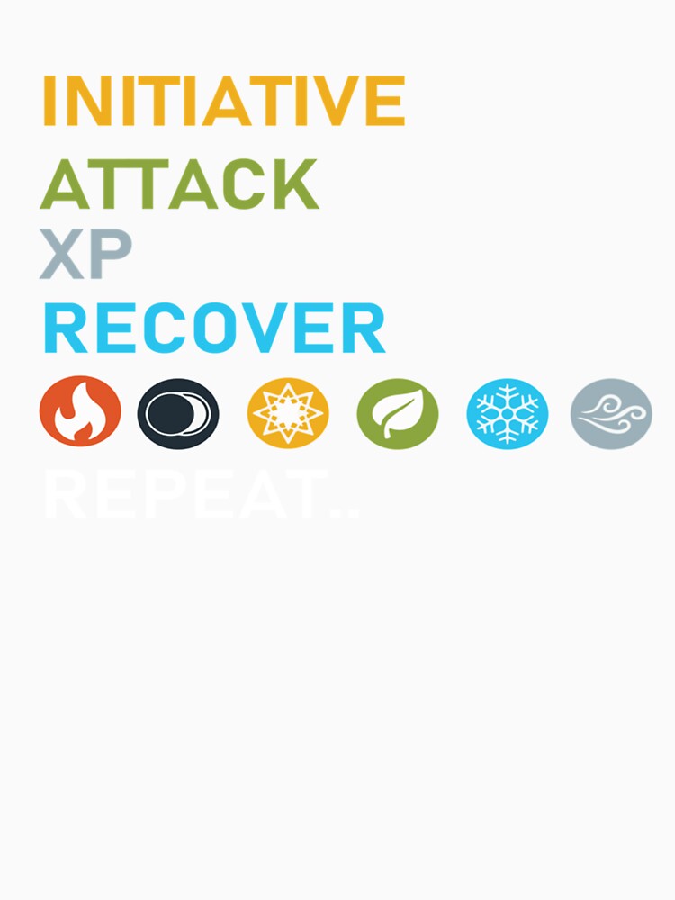 Gloomhaven Initiative, Attack, XP, Recover, Repeat Board Game Graphic - Tabletop Gaming by GeorgeDodd2