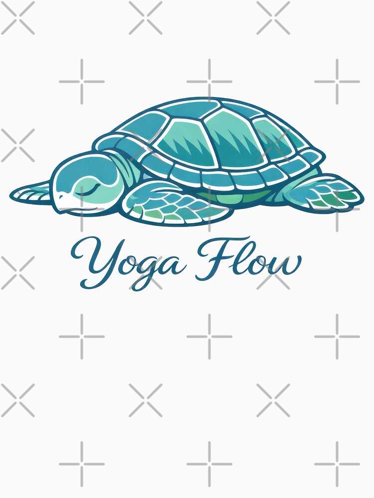 Yoga Sea Turtle Pose Serene Linework Yoga Flow by zoughlal