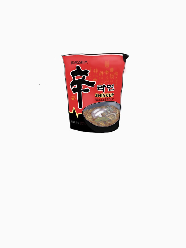 Spicy Shin Ramen Cup – Cute Illustrated Noodle Art by EdithsAttic