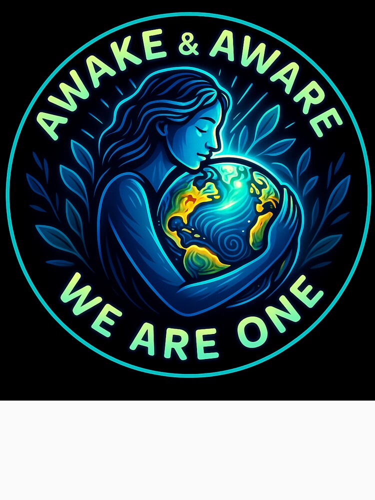 Awake & Aware – We Are One Earth Hug Art by AATGShop