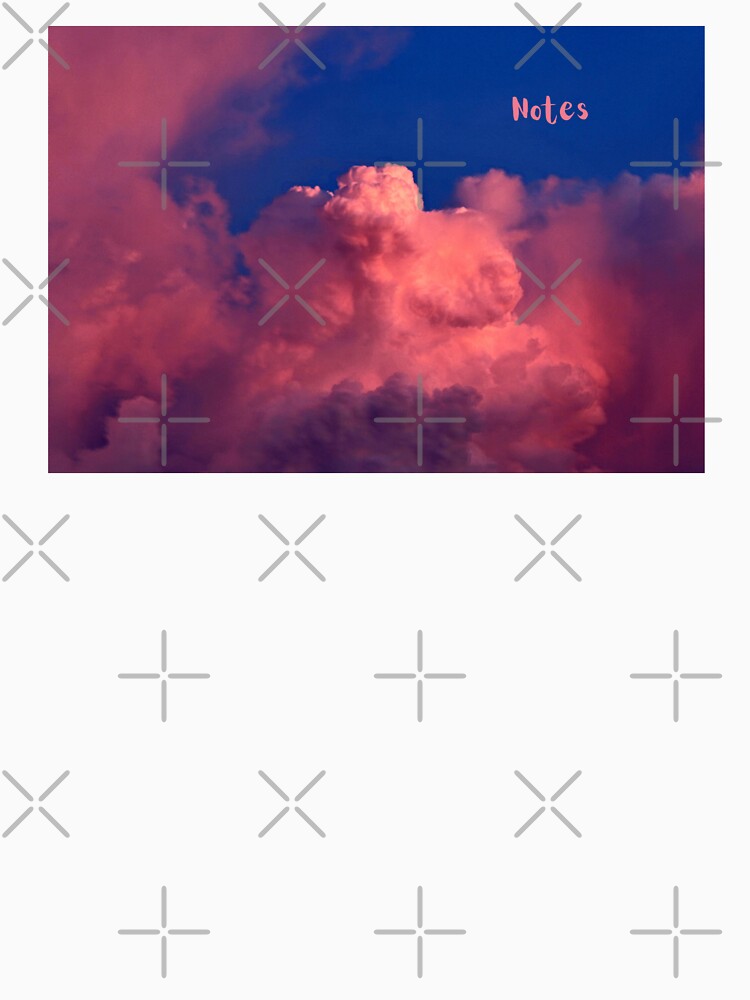 Notes - Lined Notebook - Pink Clouds Cover by R-reflections