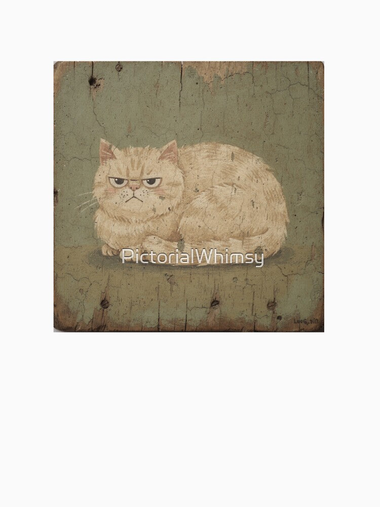 Cream Cat in a Disapproving Loaf by PictorialWhimsy