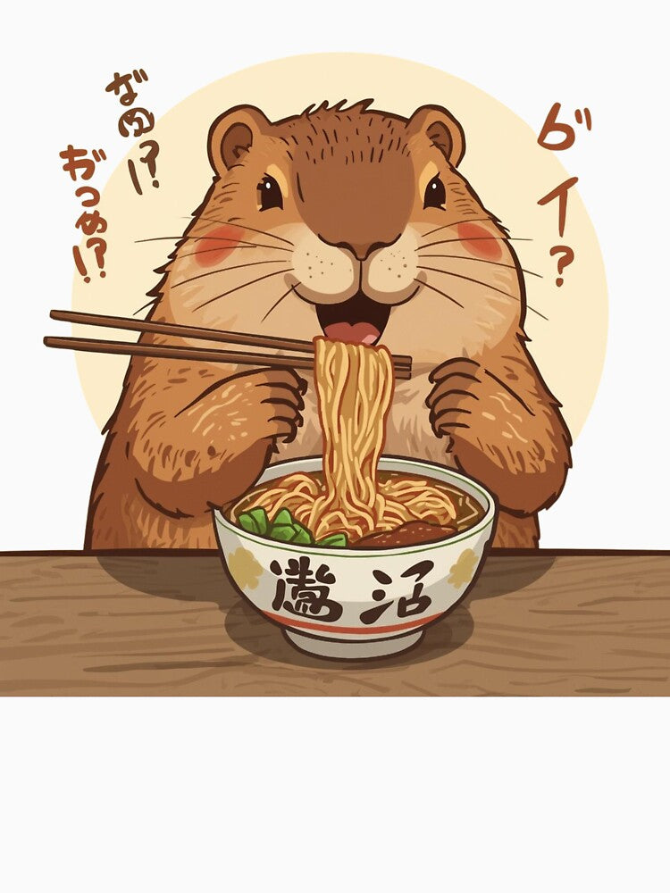 Capybara Ramen Dreams – Japanese Aesthetic Shirt & Sticker | Hidden Threads Original by HiddenThreads