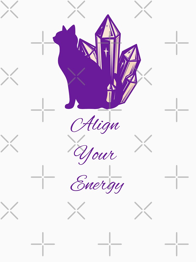 Align Your Energy Mystic Purple Cat Crystal Illustration by ade-datt