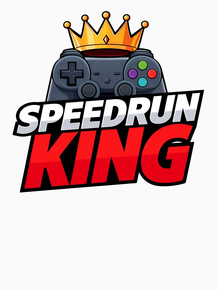 Speedrun King Crown Controller Design – Competitive Gamer Graphic by PHRASEandSTYLE