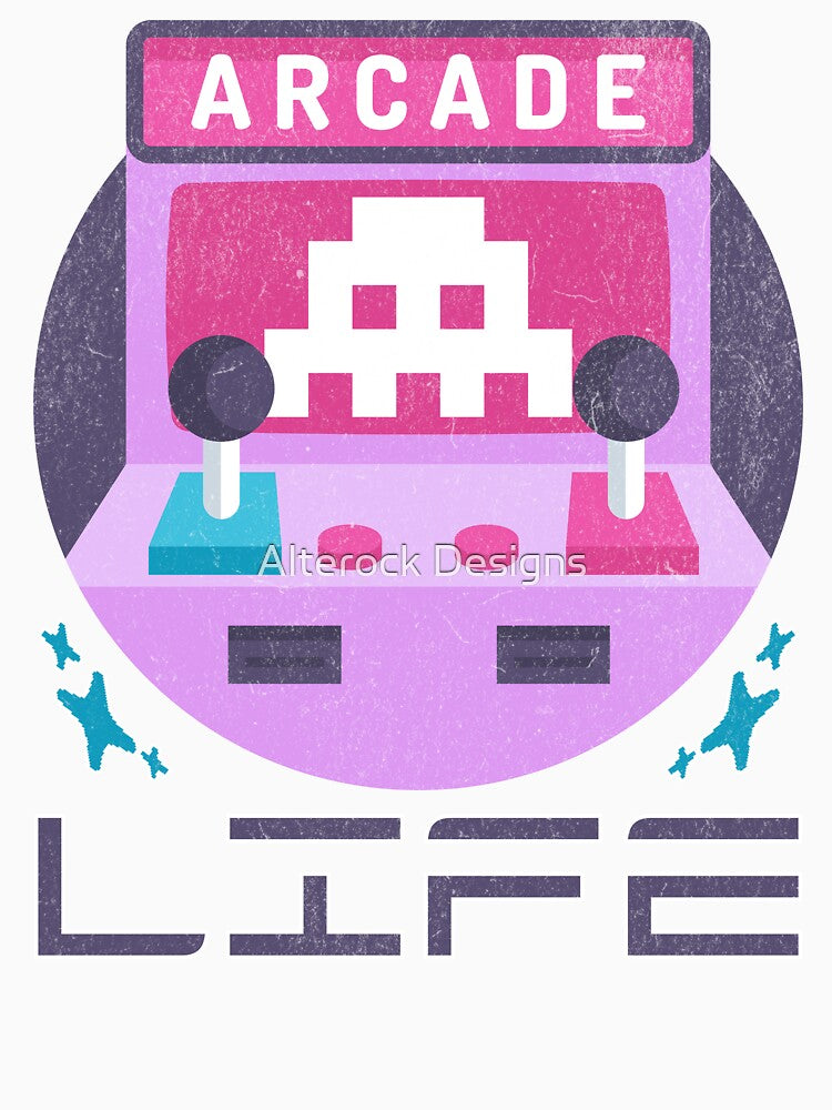 Gaming Retro Arcade Life by Alterock Designs