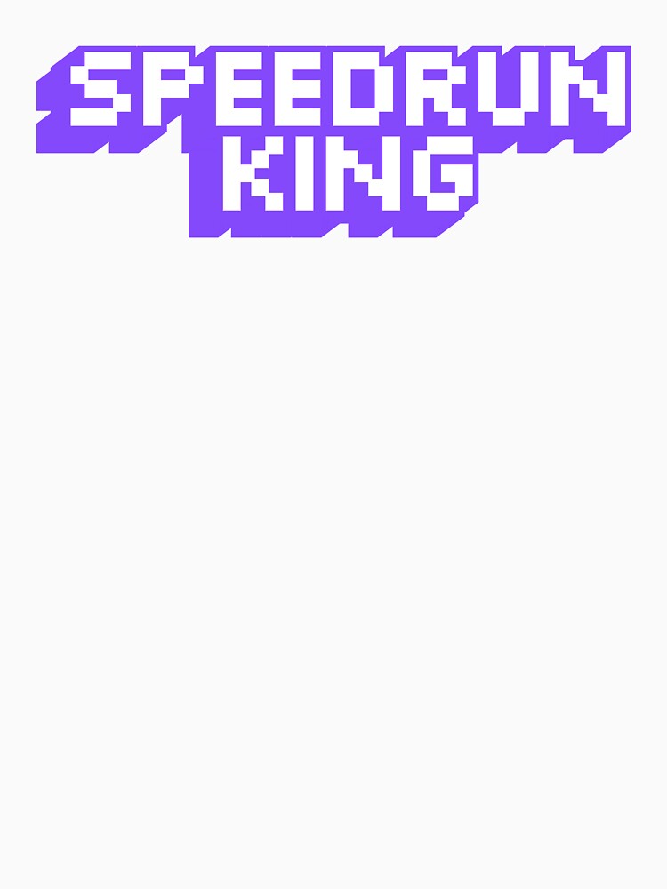 Speedrun King Pixel Logo – Retro Gamer Speedrunning Text Design by PHRASEandSTYLE