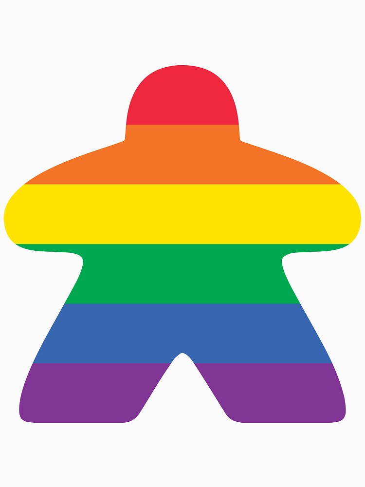Gay Pride Flag Meeple - Rainbow by BeamGeeks