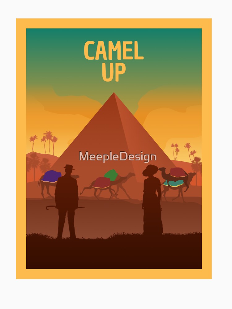 Camel Up - Board Games - Minimalist Travel Poster Style - Board Game Art by MeepleDesign