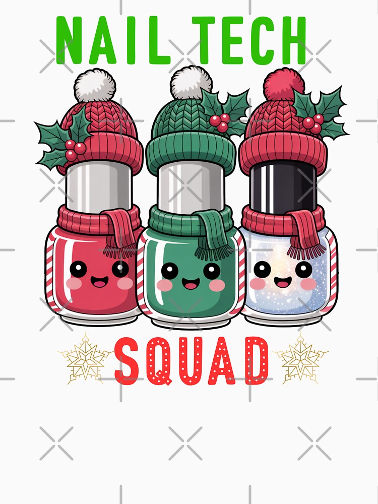 Christmas Nail Tech Squad Festive Holiday Manicurist by Nzgiftsandmore