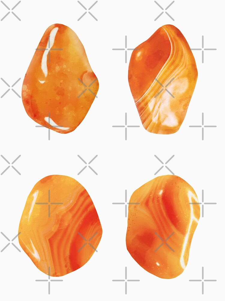 Watercolor Orange Agate Crystals by EnchantedInn