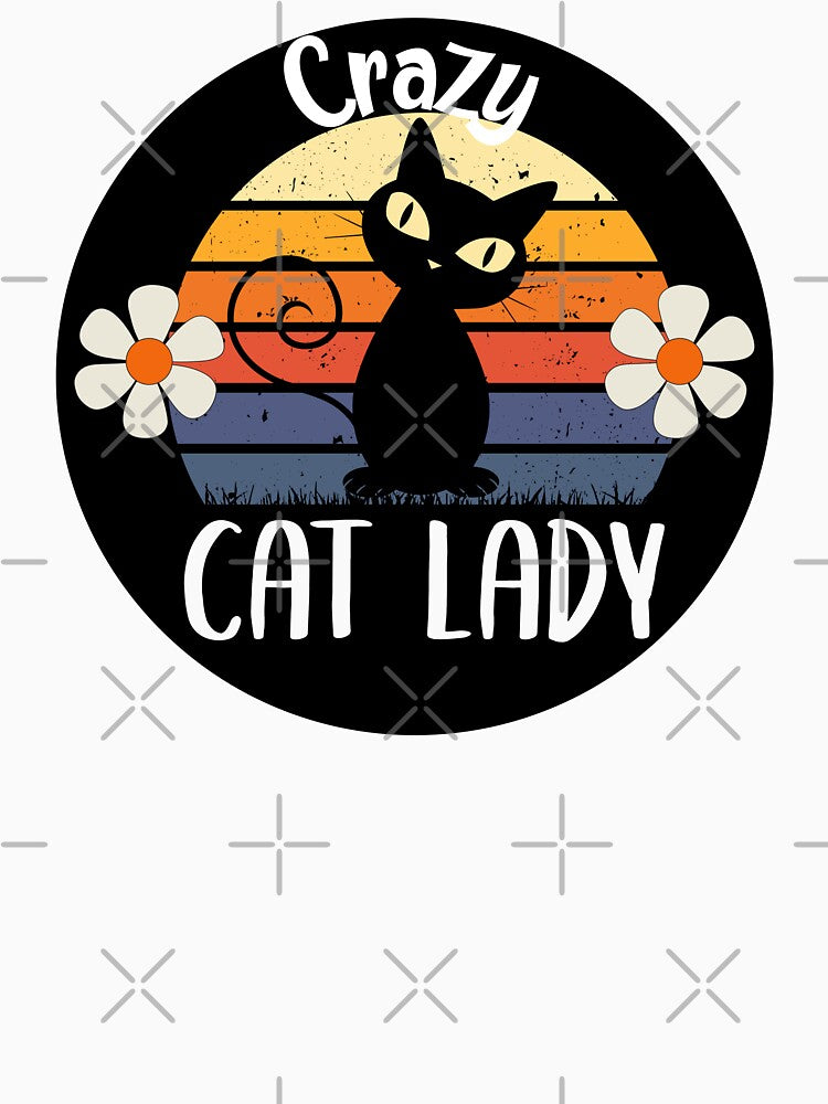 Black Cat Daisy Vintage Sunset by HappyLifeCreate