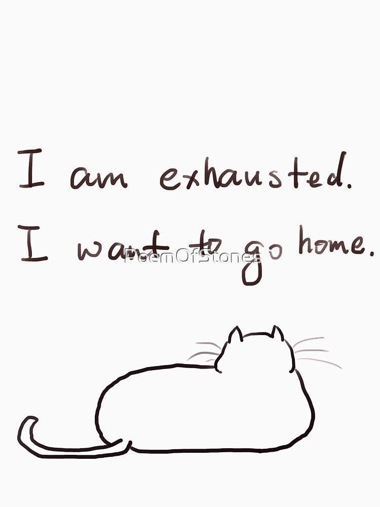 Emotionally exhausted cat loaf by PoemOfStones